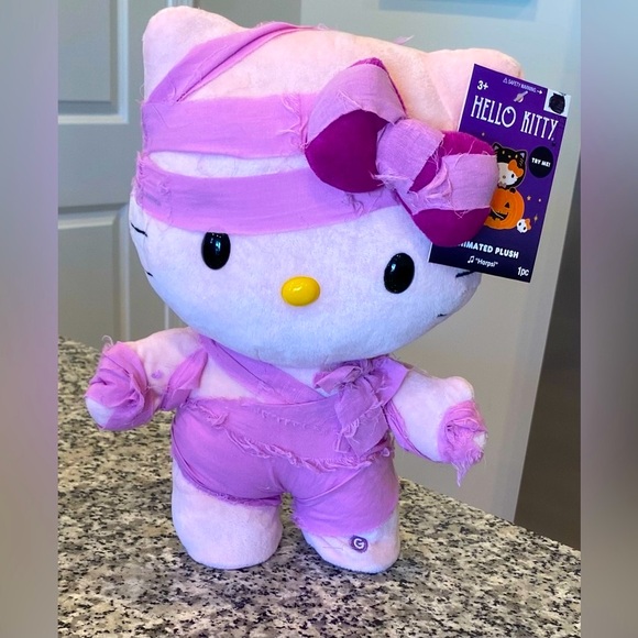 Hello Kitty Halloween Mummy Animated Dancing Plush Side Stepper Sanrio 2024 - Picture 3 of 9